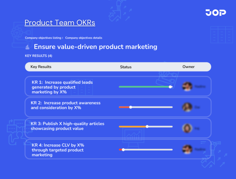 product team okr