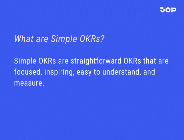 Simple OKRs